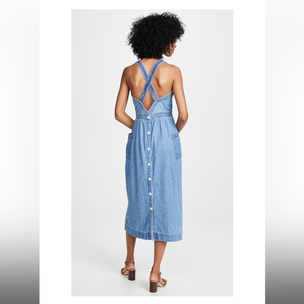 Madewell Blue Denim Midi Dress